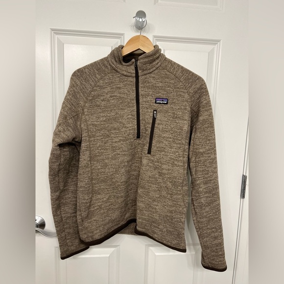 Patagonia Mens Better Sweater Quarter Zip in Pale Khaki - Picture 3 of 8